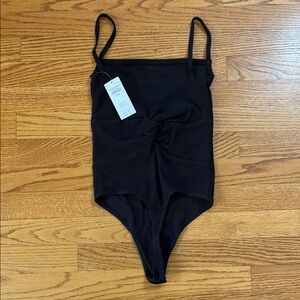 Abercrombie & Fitch Black Twist Front Bodysuit